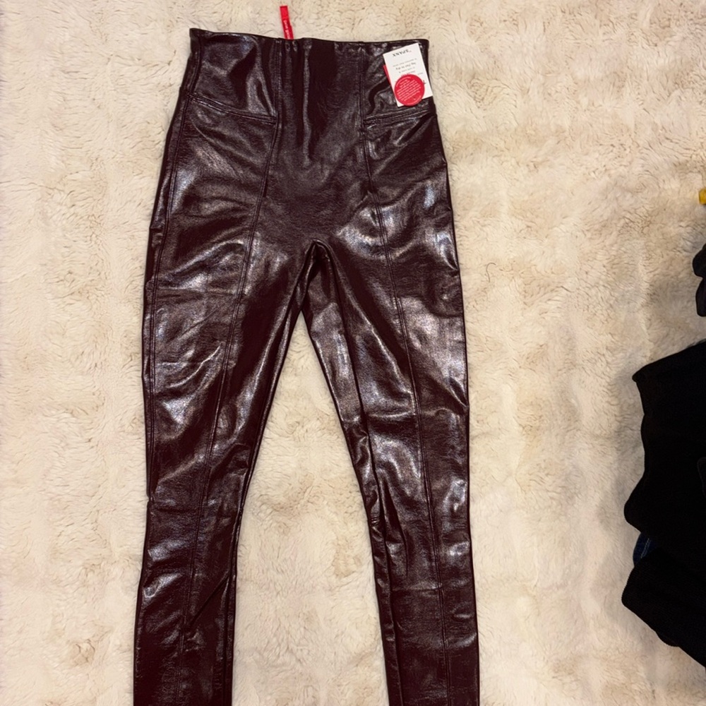SPANX Faux Patent Leather Leggings